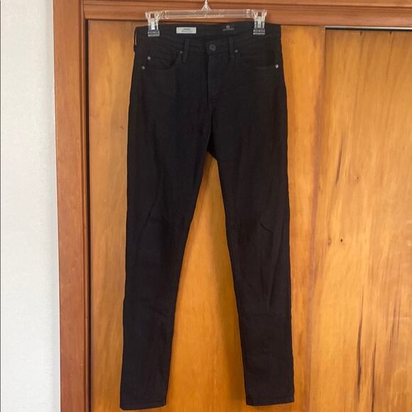Ag Adriano Goldschmied Black Slim Tapered Leg Jeans 26R 30” Inseam Rayon/Cotton - Picture 1 of 9